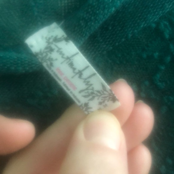 Free People emerald green long sleeve lace top - Picture 2 of 3